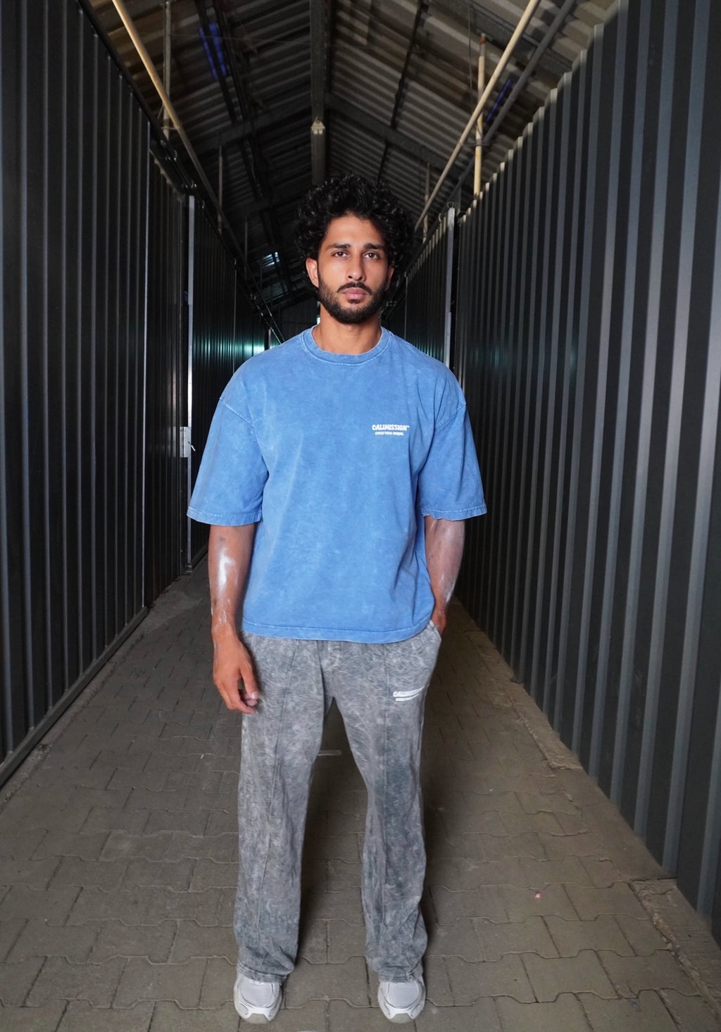 CMN Tee — Washed Blue Tee