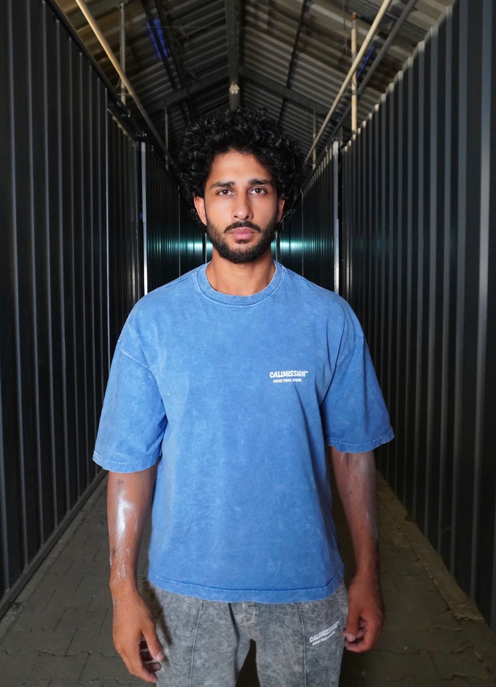 CMN Tee — Washed Blue Tee