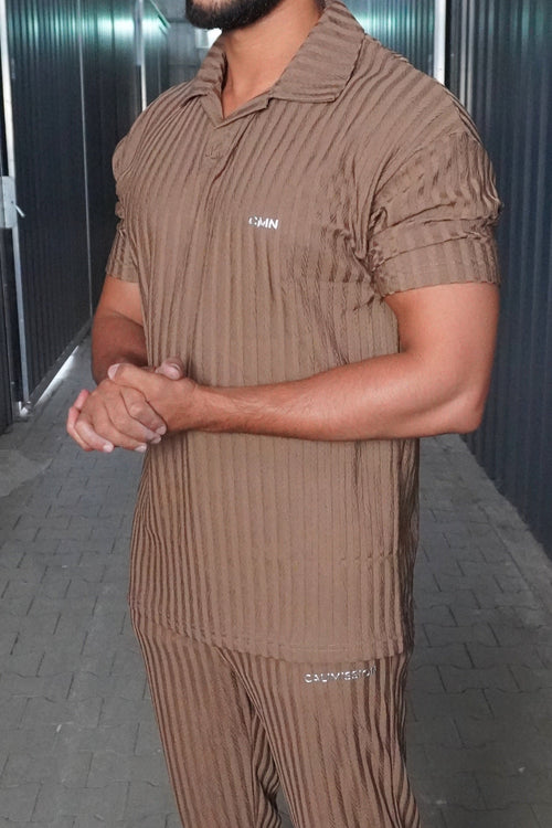 CMN Rib Polo – Mocha