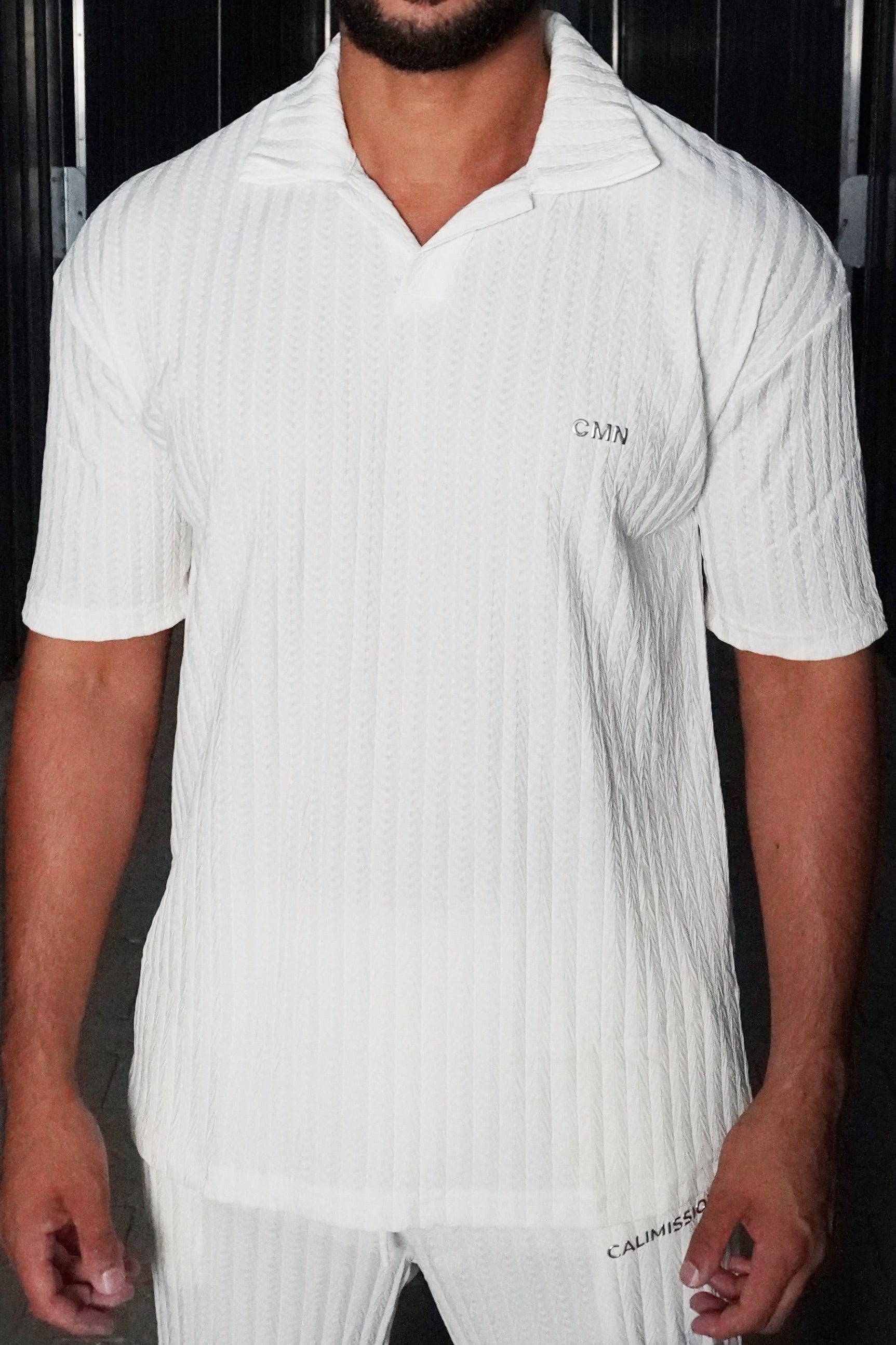 CMN Rib Polo – Off White