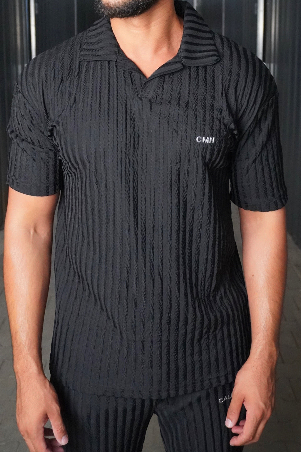 CMN Rib Polo – Black