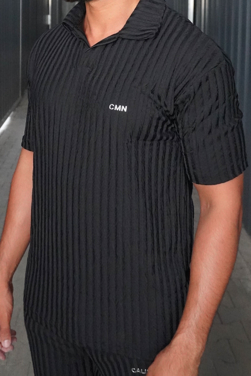 CMN Rib Polo – Black